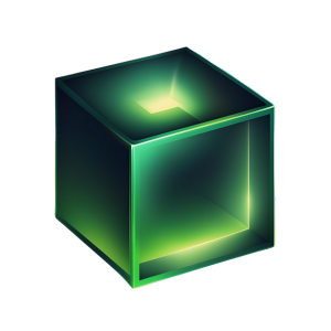 Um cubo verde